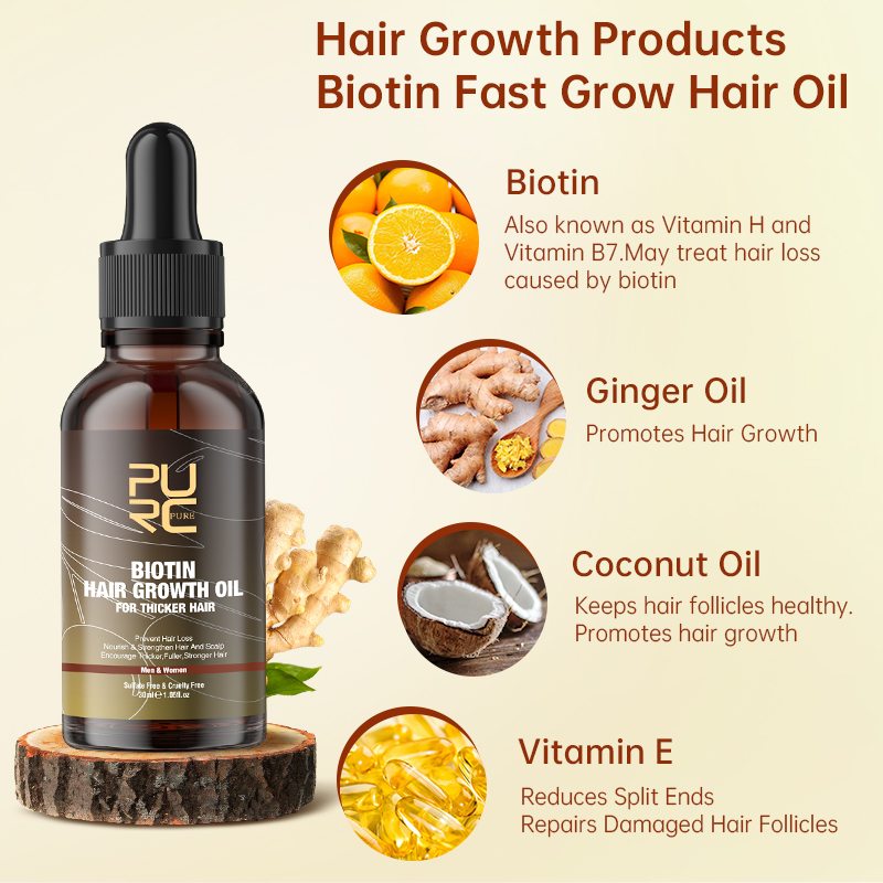 PURC Biotin Hair Oil Hair Grow - Epidermal Growth Factor review and price