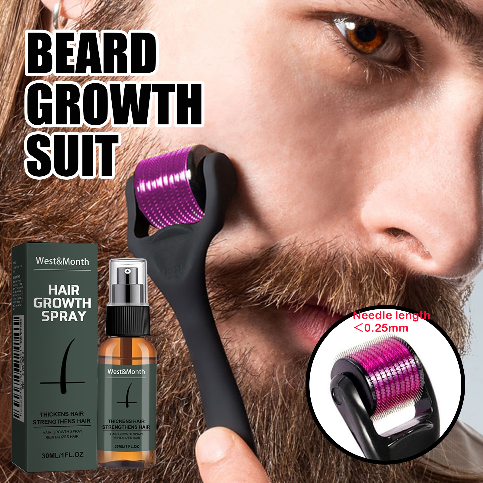 Men's Beard Spray Kit with Mic - Epidermal Growth Factor review and price