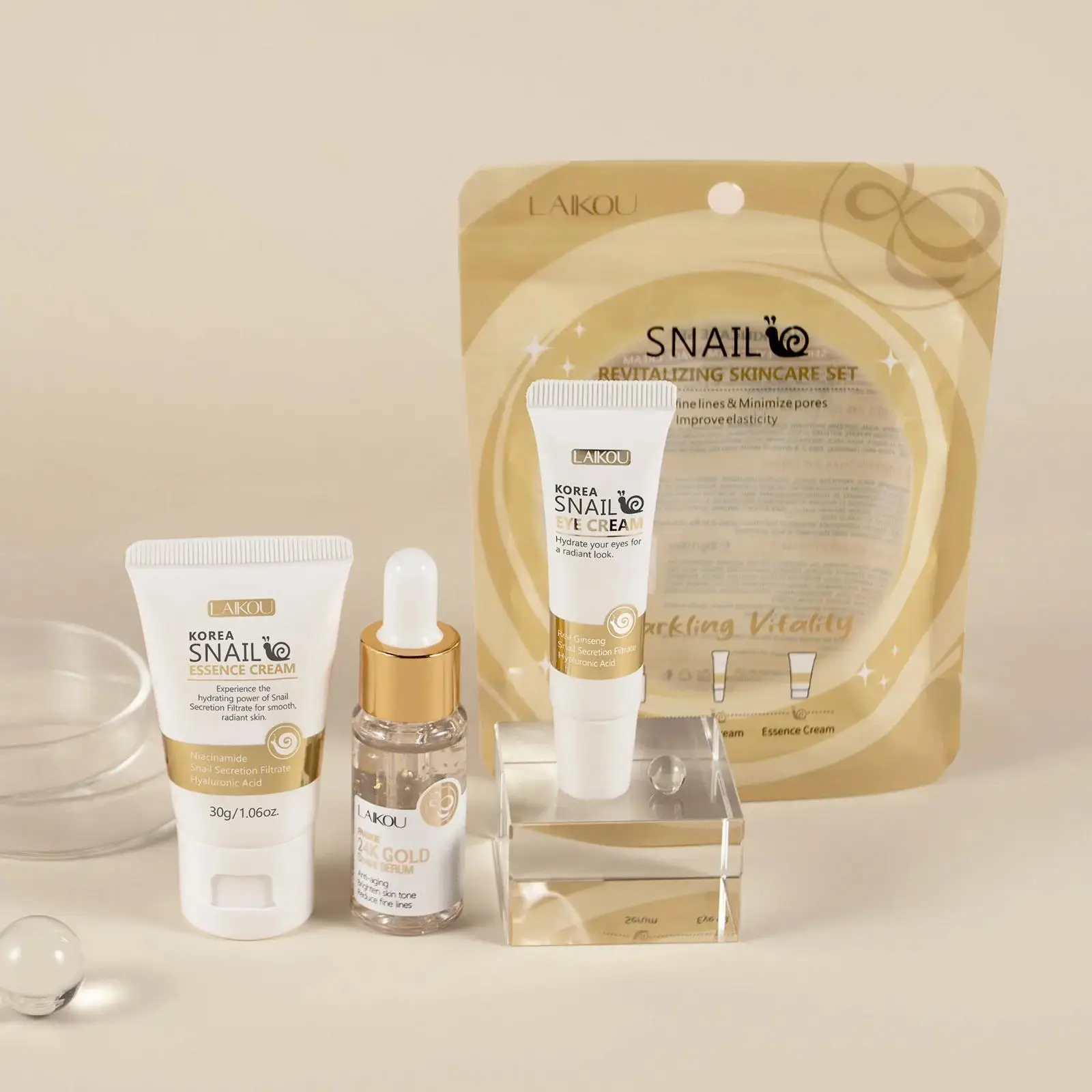 24K Gold Snail Repair Serum Ey - Luxury Skincare Cream review and price